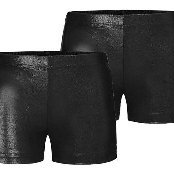 Girls’ Sparkle Dance Short Tumbling Athletic Gymnastics short (black) - Picture 8 of 8